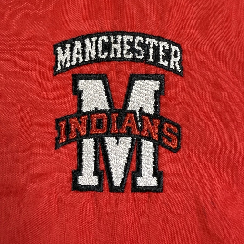 Vintage Champion Manchester Indians Pullover Windbreaker Jacket Men's L Red 90s - Picture 3 of 12
